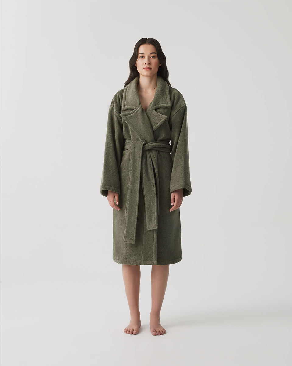 Hommey Green Robe | Soft & Cosy Unisex Cotton Dressing Gown