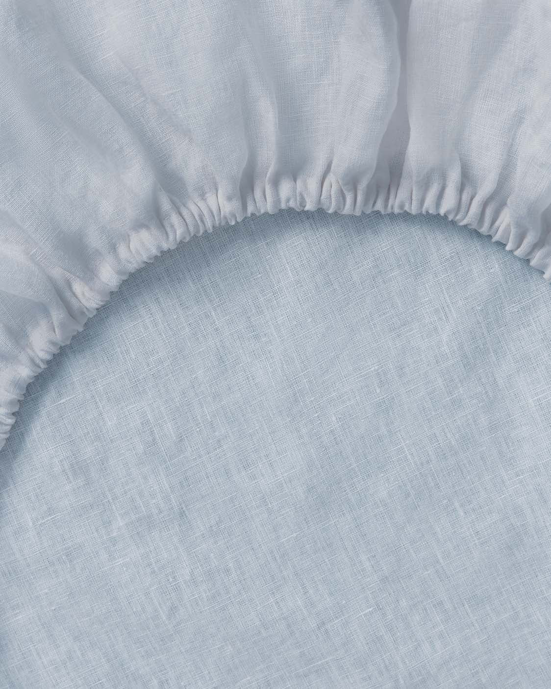 Linen Fitted Sheet - Breeze, Queen