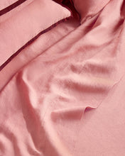Linen Top Sheet - Rhubarb