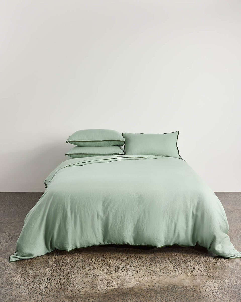 Linen Duvet Cover - King Spearmint