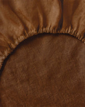 Linen Fitted Sheet - Toffee
