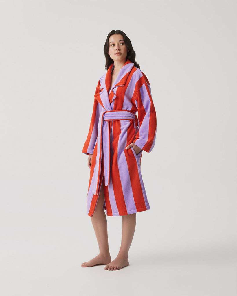 Robe - Grapefruit Stripes