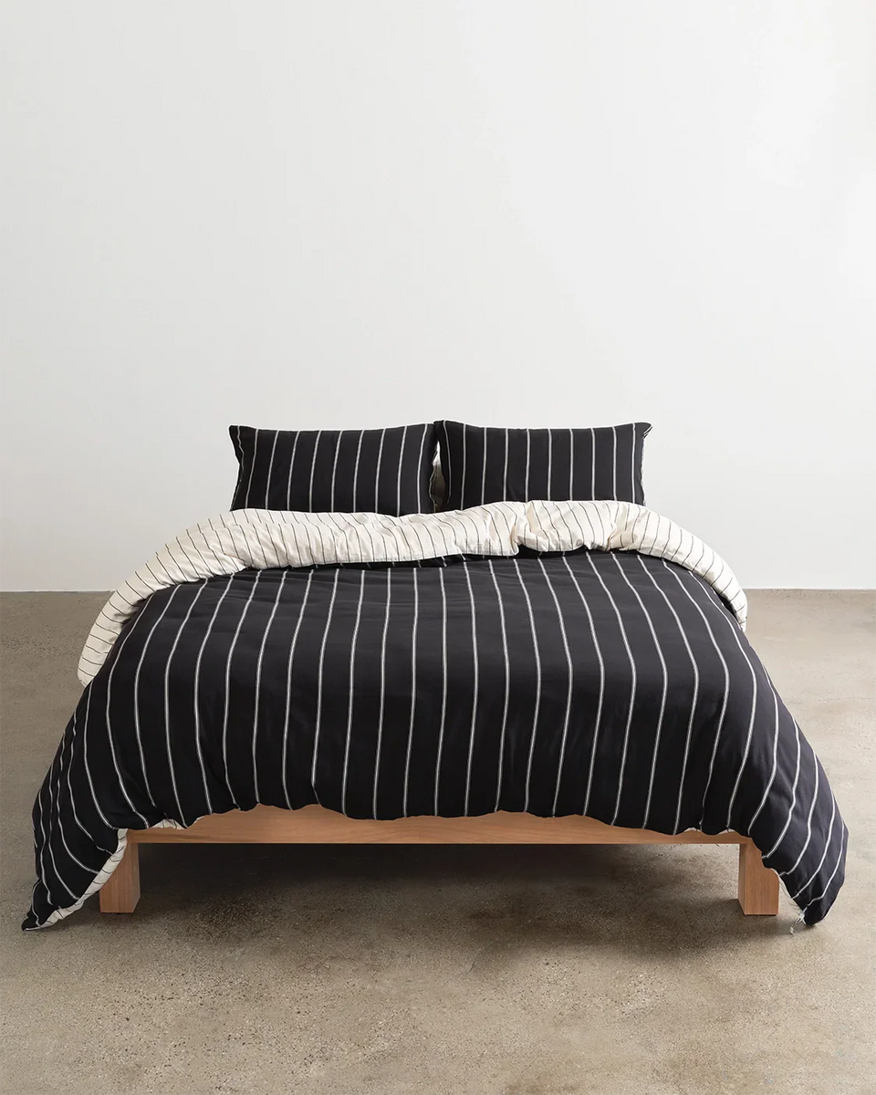 Duvet Cover - Ink / Snow