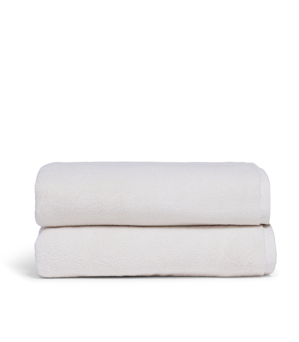 2 Pack Bath Towel - White | Super Plush 100% Cotton Bathroom Towel 70cm x 140cm