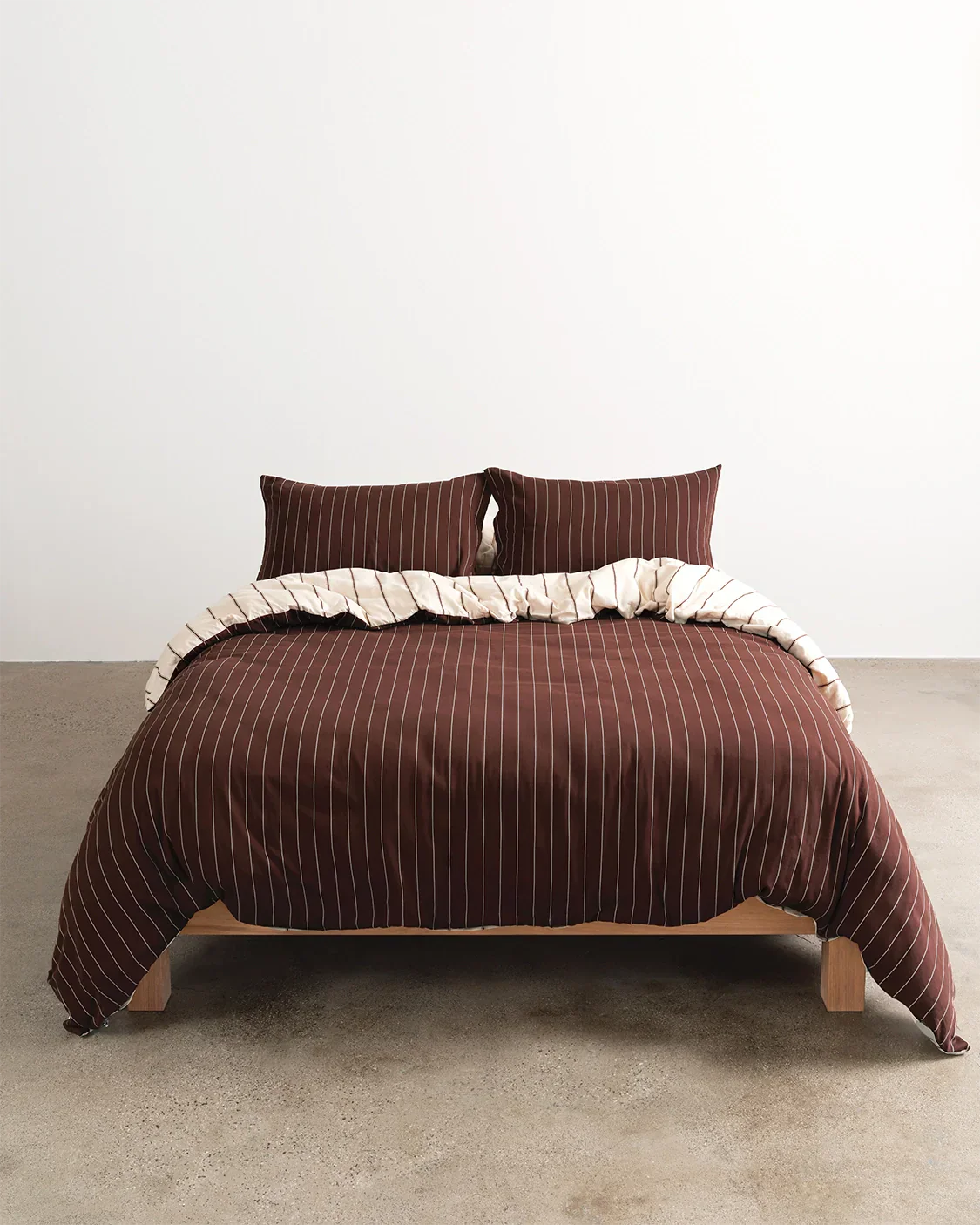 Duvet Cover - Vanilla & Mahogany // California King